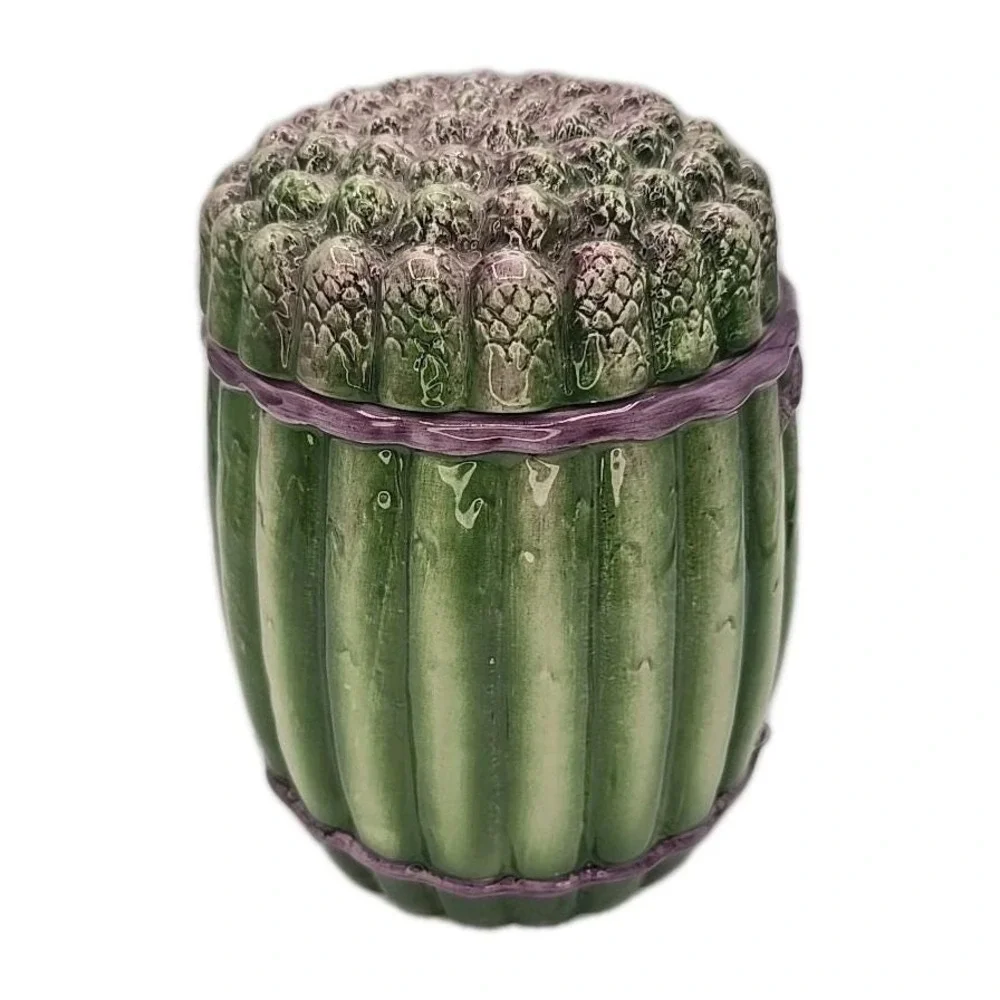 Vintage Canister Jar #321 W Lid‎ Asparagus Made In Italy U217